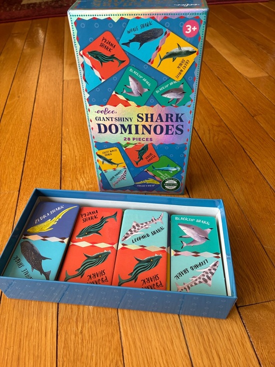 Eeboo Other - eeboo - GIANT SHINY SHARK DOMINOES